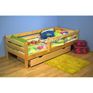 Dětská postel Kasper 80 x 190 cm + matrace + rošt - Bezbarvý