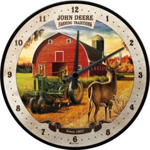 Nostalgic Art Nástěnné hodiny - John Deere (Farming traditions)