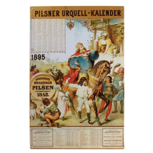 Plechová cedule kalendář Pilsner Urquell 1895 PBCLP001K