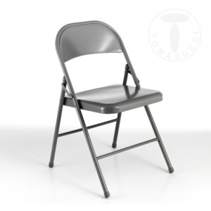Židle skládací SEKKA GREY TOMASUCCI (barva - šedá kovová)