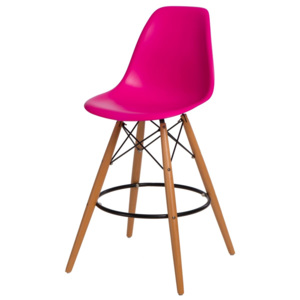 Design2 Barová židle P016V PP tmavě růžová