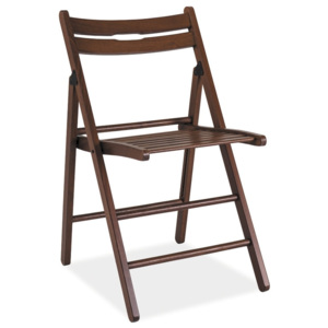 *Dřevěná skládací židle SMART tmavý ořech