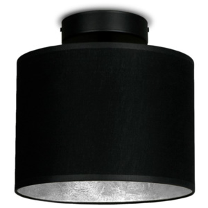 Černé stropní svítidlo s detailem ve stříbrné barvě Sotto Luce Mika Elementary XS CP, ⌀ 20 cm