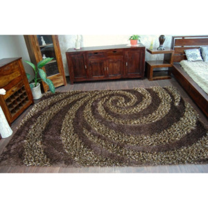 Kusový koberec SHAGGY MYSTERY světle hnědý 67x120