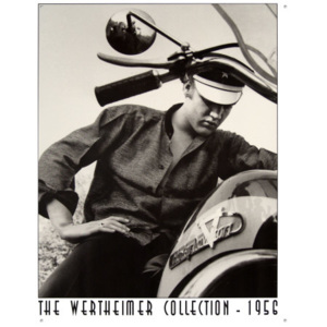 Plechová retro cedule Elvis The Wertheimer collection 1956 - motorka