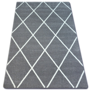 Kusový koberec SKETCH Tria šedo-bílý 80x150