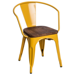 Židle Paris Arms Wood žlutá sosna