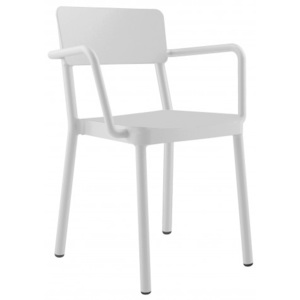 Design2 Židle Lisboa s područkami bílá