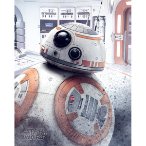 Plakát, Obraz - Star Wars: Poslední z Jediů - BB-8 Peek, (40 x 50 cm)