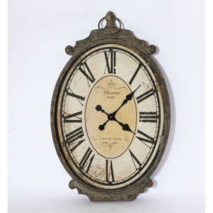 Kovové nástěnné hodiny Ovale Classic 59x96x8cm