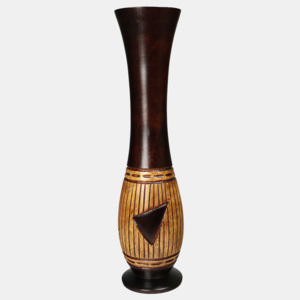 Dřevěná váza 30 cm Thajsko