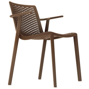 Design2 Židle NETKAT s područkami chocolate