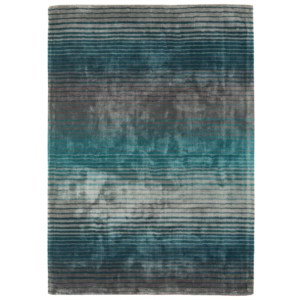 HOLBORN pásikovaná koberec 120x170cm - tyrkysová