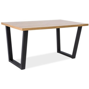 Stůl VALENTINO dub/černý 180x90
