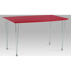 Jídelní stůl červený 130x80cm
