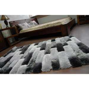 Kusový koberec SHAGGY ISTAMBUL světle šedý 80x150