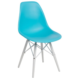 Design2 Židle P016V PP oceán modrá/bílá