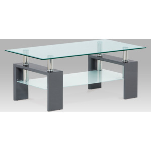 Artium Konferenční stolek skleněný | 110x60x45cm Barva: šedá