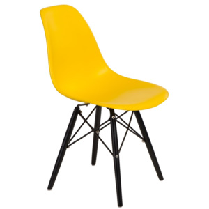 Design2 Židle P016V PP žlutá/černá