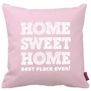 Růžovobílý polštář Homemania Home Pink, 43 x 43 cm
