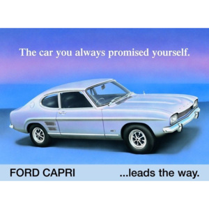 Plechová retro cedule Ford Capri The car you always promised yourself
