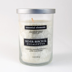 CANDLE-LITE Vonná svíčka Essential Elements, Stříbrná bříza a eukalyptus, 283g