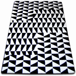 Kusový koberec SKETCH Half bílo-černý 80x150