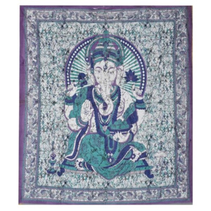Přehoz na postel, Ganesh, fialový, 210x225cm