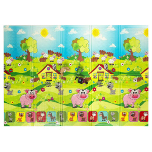 Dětská skládací pěnová hrací podložka Piggy, Casmatino - délka 200 cm, šířka 140 cm a výška 0,9 cm