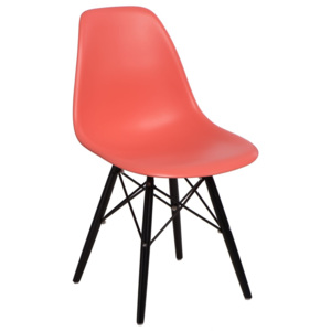 Design2 Židle P016V PP tmavě broskvová/černá