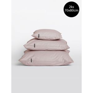 Hop Design Set dvou povlaků na polštáře PURE Cotton Pillow Case - dusty pink / 2 pcs_70 x 80 cm