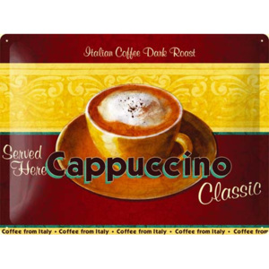 Plechová cedule káva Cappuccino PC