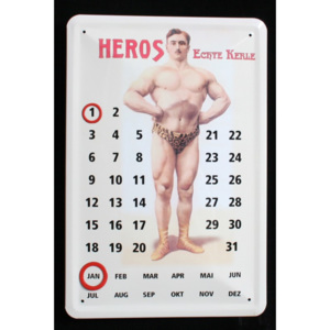 Plechový kalendář Heros - kulturista