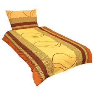 Vesna | Vesna Povlečení na 2 postele 140x200 cm Vlnka žlutá bavlna