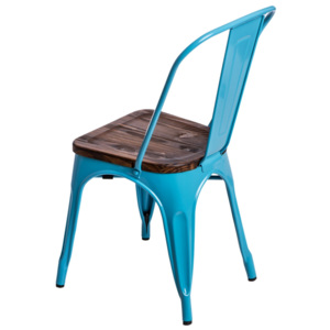 Design2 Židle Paris Wood modrá sosna