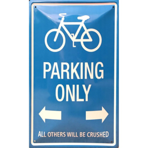 Plechová cedule Bike Parking Only