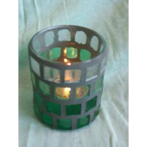 Mozaikový kalíšek na svíčku green 48836727