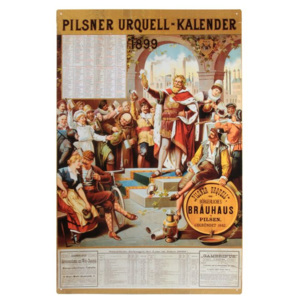 Plechová cedule kalendář Pilsner Urquell 1899 PBCLP001K