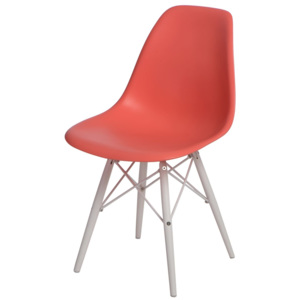 Design2 Židle P016V PP tmavě broskvová/bílá