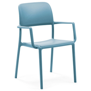 Design2 Židle Riva s područkami modrá