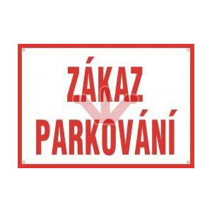 Smaltovaná výstražná cedule - Zákaz parkování (červená) E-99-6-011