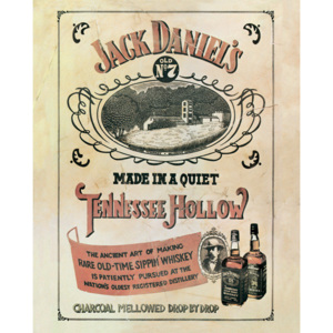 Plechová cedule Jack Daniels Made in a quiet Tennessee Hollo