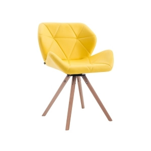 Židle Zapp, umělá kůže, podnož buk (Žlutá) 1csv:152328104 DMQ