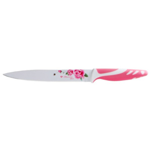 Blaumann- nůž na maso v růžové barvě s dekorem květin - Blaumann