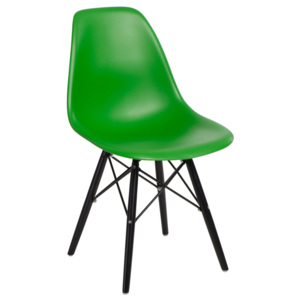 Design2 Židle P016V PP tmavě zelená/černá