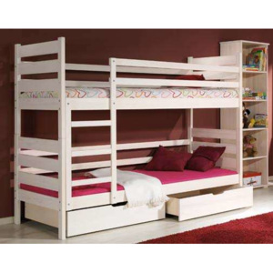 Dřevěná dětská patrová postel s úložným prostorem Darek