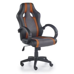 Halmar Kancelářská židle Radix, černo-šedo-oranžová