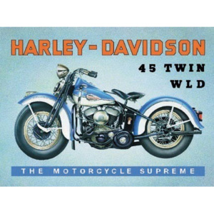 Plechová cedule mototka Harley Davidson 45 Twin WLD