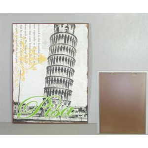 Plechová retro cedule věž Pisa 300/M001