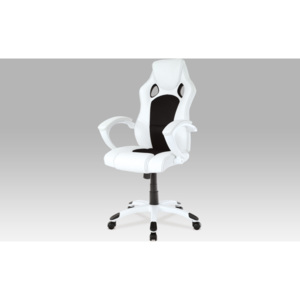 Artium Kancelářská otočná židle | koženka Barva: bílá